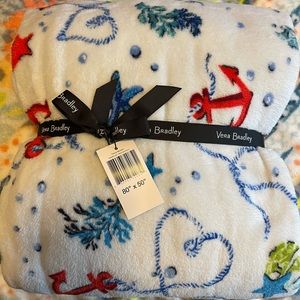 NWT Vera Bradley Throw Blanket in Mini Anchors